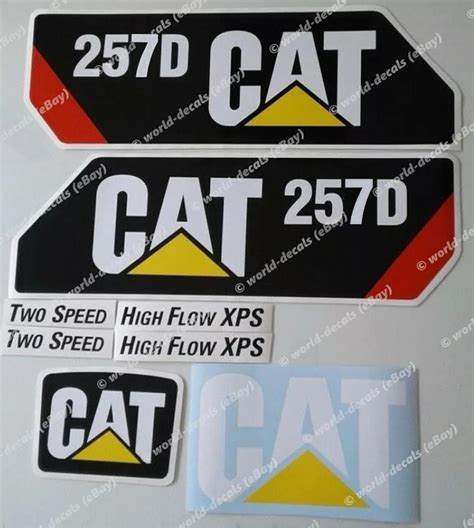 257D STICKER SET SKID STEER CATERPILLAR CAT DECAL 